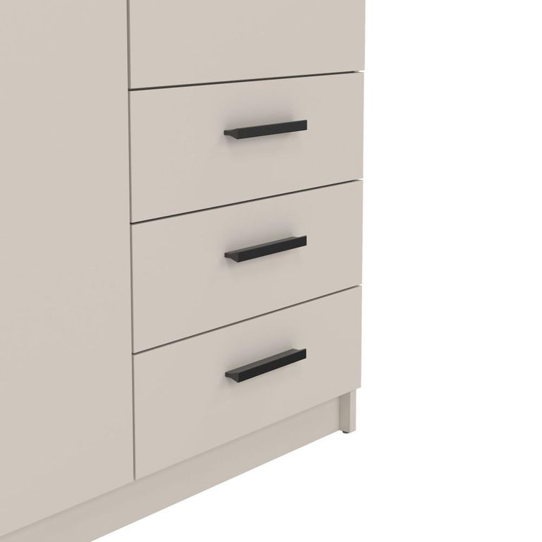 Sprint Wardrobe - 2 Door - 3 Drawer - Cashmere
