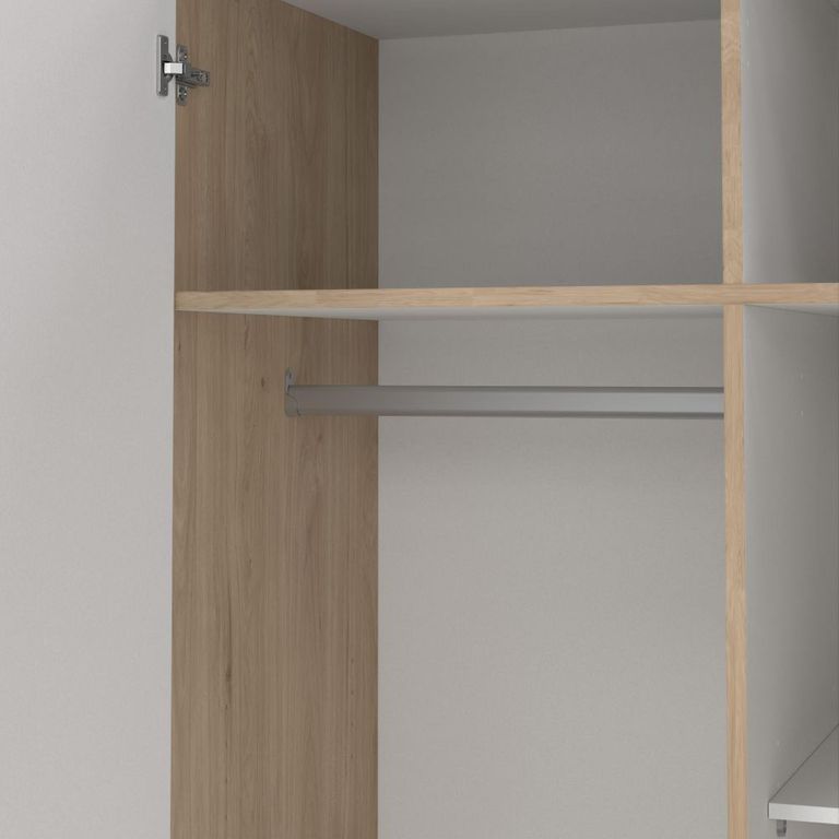 Sprint Wardrobe - 2 Door - 3 Drawer - Jackson Hickory