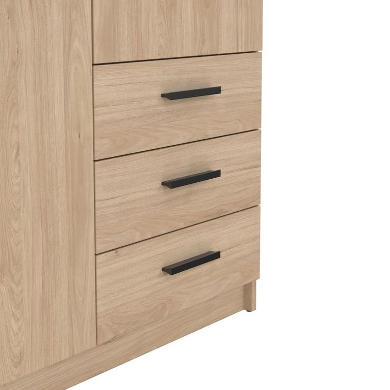 Sprint Wardrobe - 2 Door - 3 Drawer - Jackson Hickory