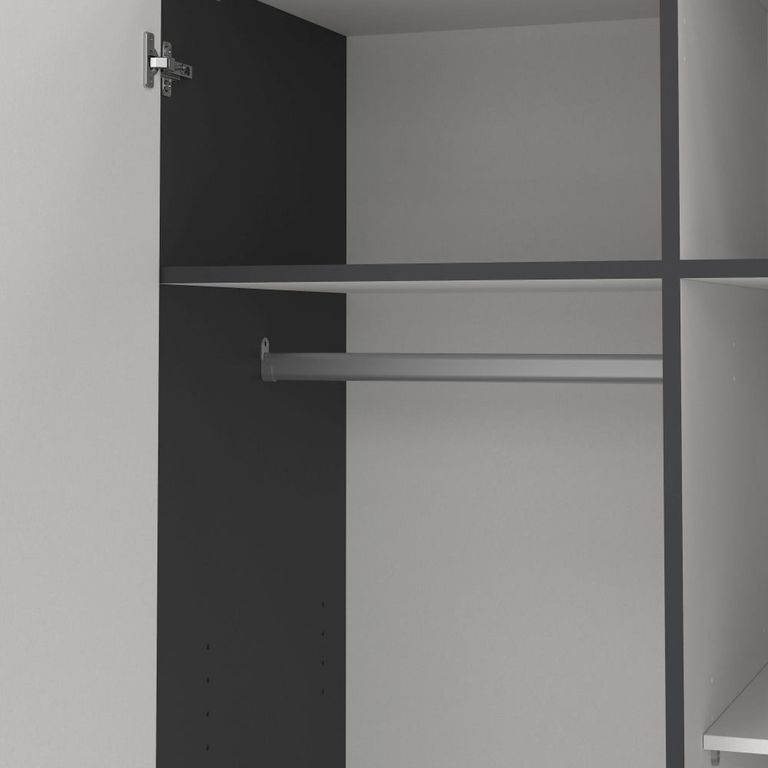 Sprint Wardrobe - 2 Door - 3 Drawer - Matt Grey