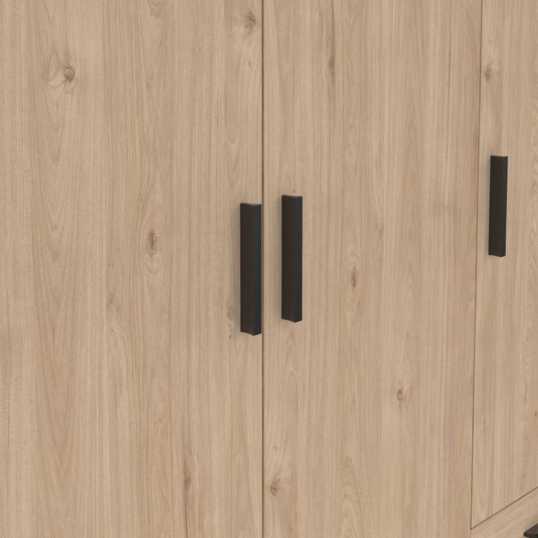 Sprint Wardrobe - 3 Door - 3 Drawer - Jackson Hickory
