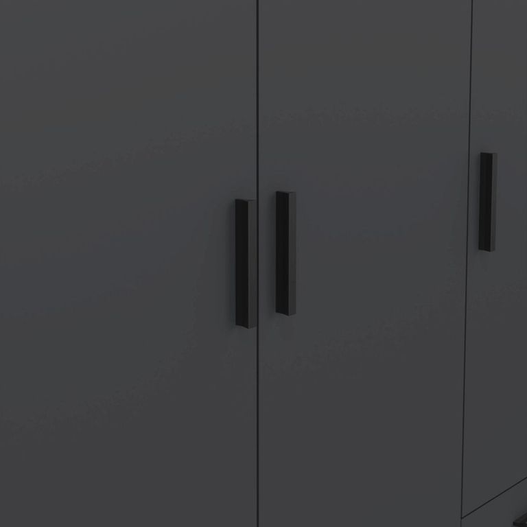 Sprint Wardrobe - 3 Door - 3 Drawer - Matt Grey