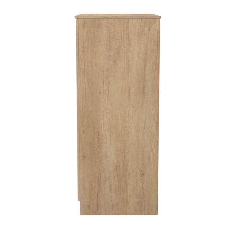 Java Fluted Wardrobe - 2 Door - Plain Midi - Natural and Nebraska