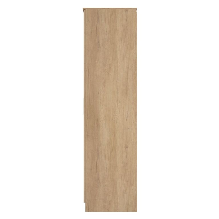 Java Fluted Wardrobe - 2 Door - Tall Robe - Natural and Nebraska