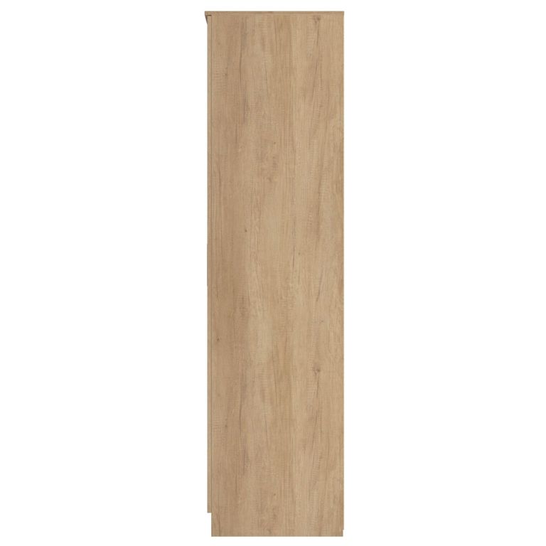 Java Fluted Wardrobe - 3 Door - Plain Triple - Natural and Nebraska