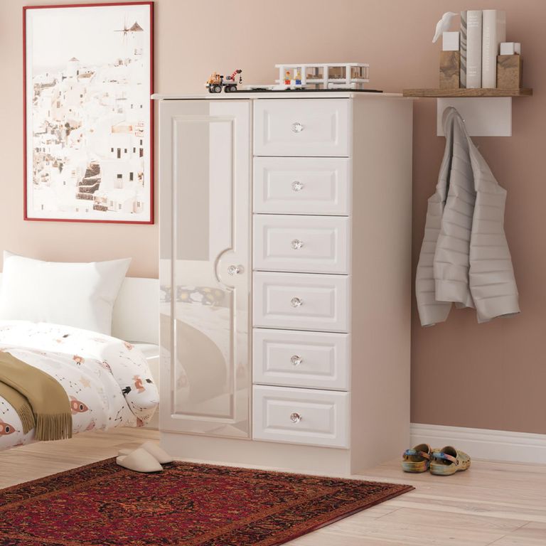 Balmoral Wardrobe - 1 Door - Midi - Cashmere