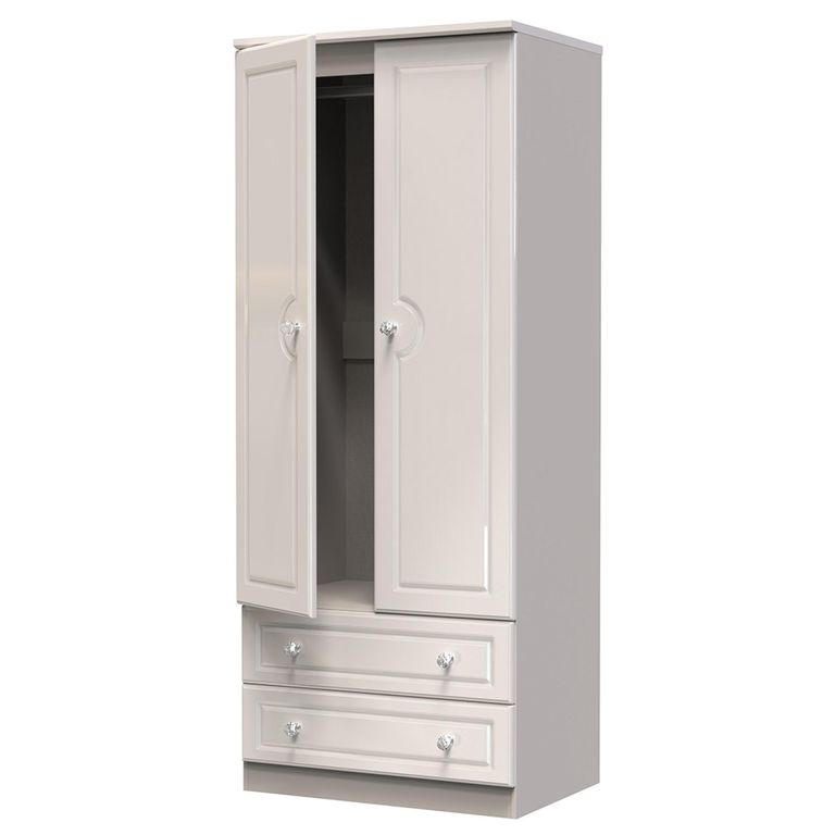 Balmoral Wardrobe - 2 Door - 2 Drawers - Double - Cashmere
