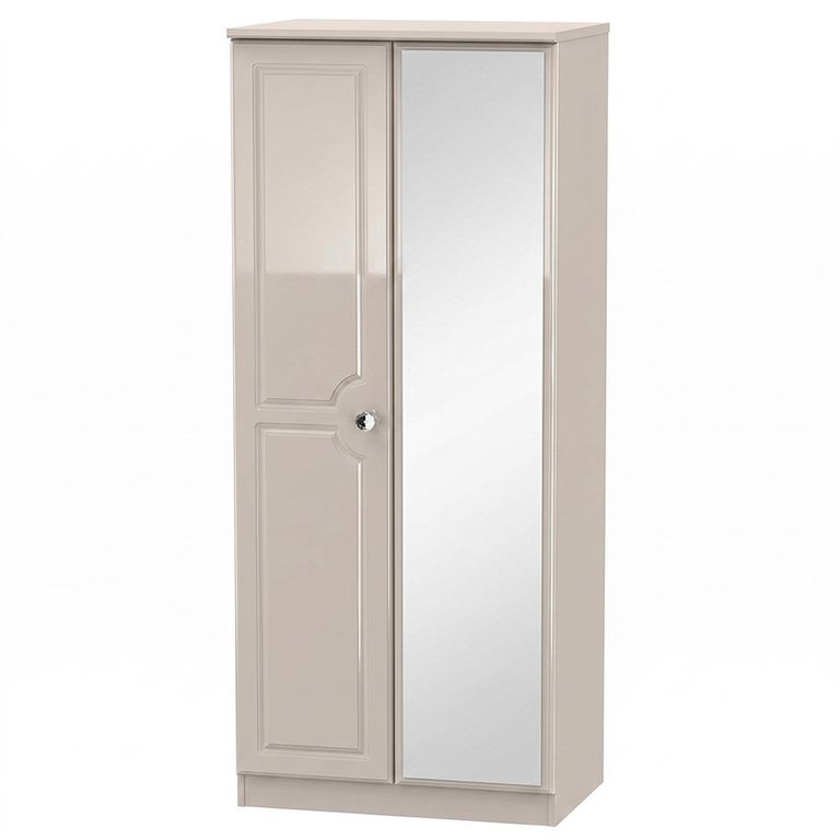 Balmoral Wardrobe - 2 Door with 1 Mirror - Cashmere