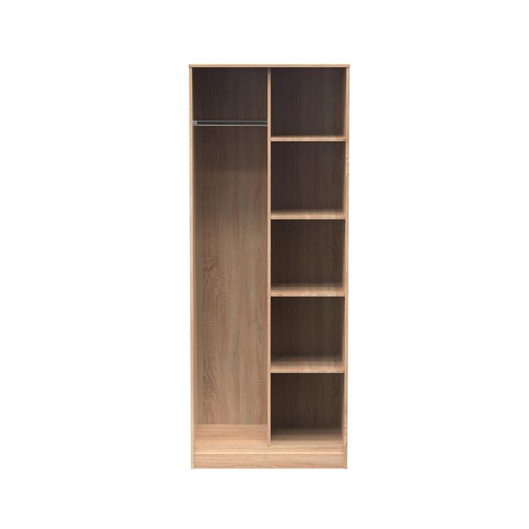 Diamond Wardrobe - Front Open Shelf - Oak