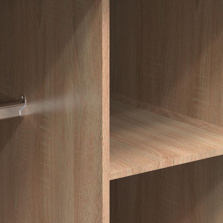 Diamond Wardrobe - Front Open Shelf - Oak