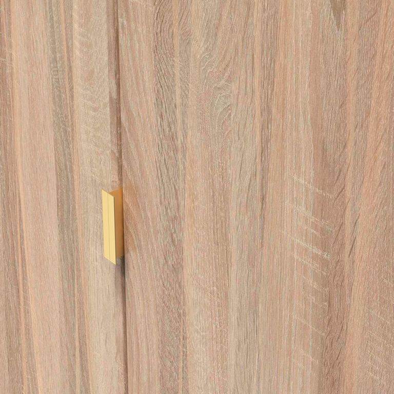 Diamond Plain Tall Wardrobe - 2 Door - Oak