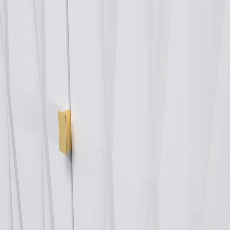 Diamond Plain Tall Wardrobe - 2 Door - White