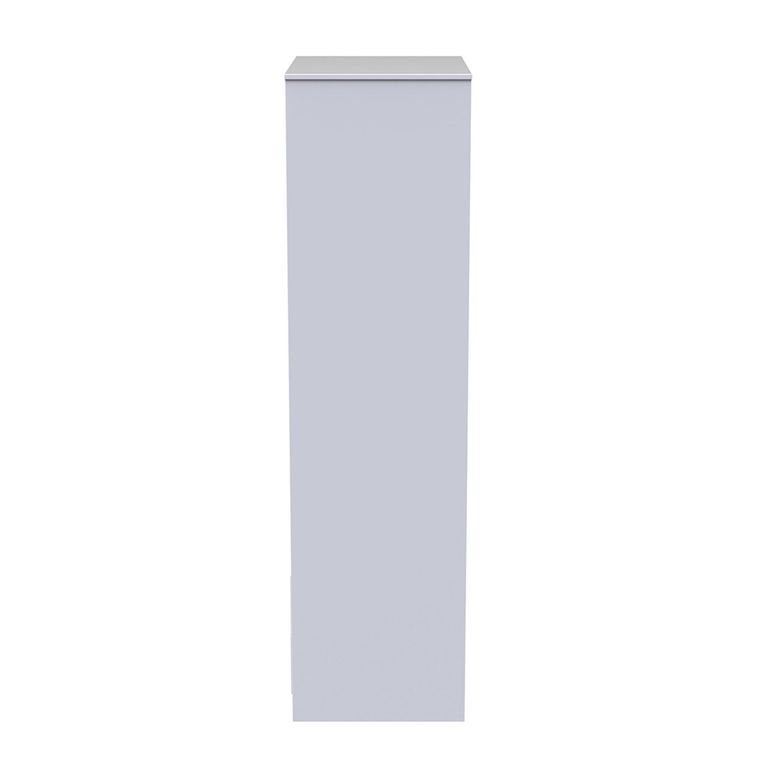 Diamond Tall Wardrobe - 2 Door - 2 Drawer - White