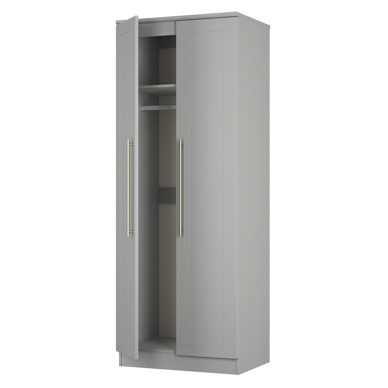 Haworth Wardrobe - 2 Door - Plain - Tall - Grey