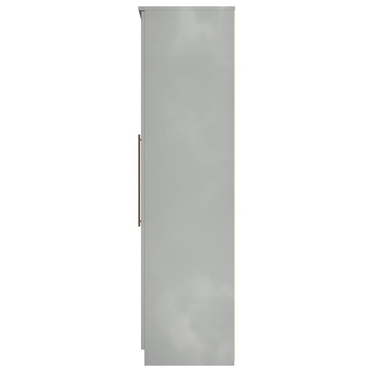 Haworth Wardrobe - 3 Door - Tall Triple - 1 Mirror - Grey