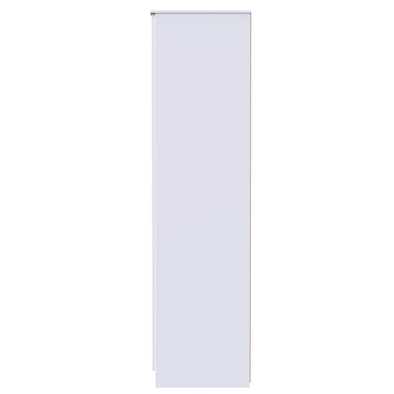 Milan Wardrobe - 2 Door - Plain - Tall - White Gloss