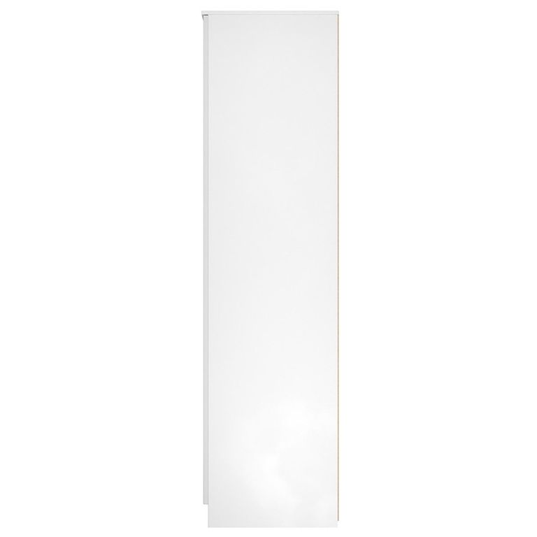 Milan Wardrobe - 3 Door - 1 Mirror - LHF 2 Drawer - Tall - Combi - White Gloss