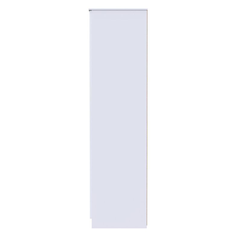 Milan Wardrobe - 3 Door - 1 Mirror - Tall - Triple - White Gloss