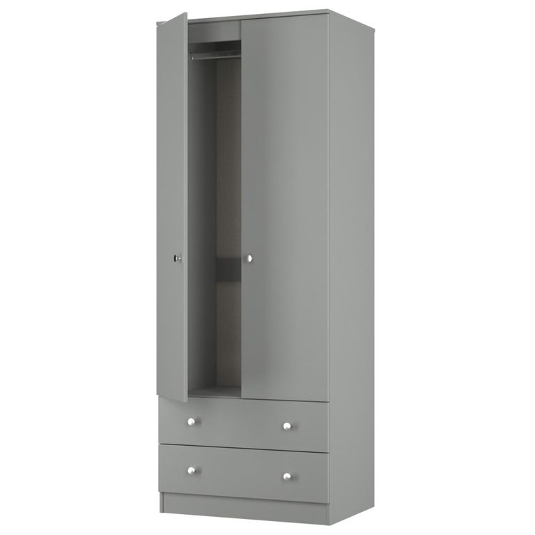 Yarmouth Wardrobe - 2 Door - 2 Drawer - Dusk Grey