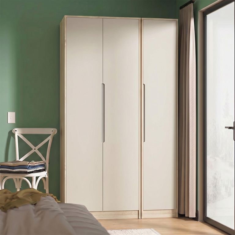 Monaco Wardrobe - 3 Door - Tall - Triple - Cashmere and Oak