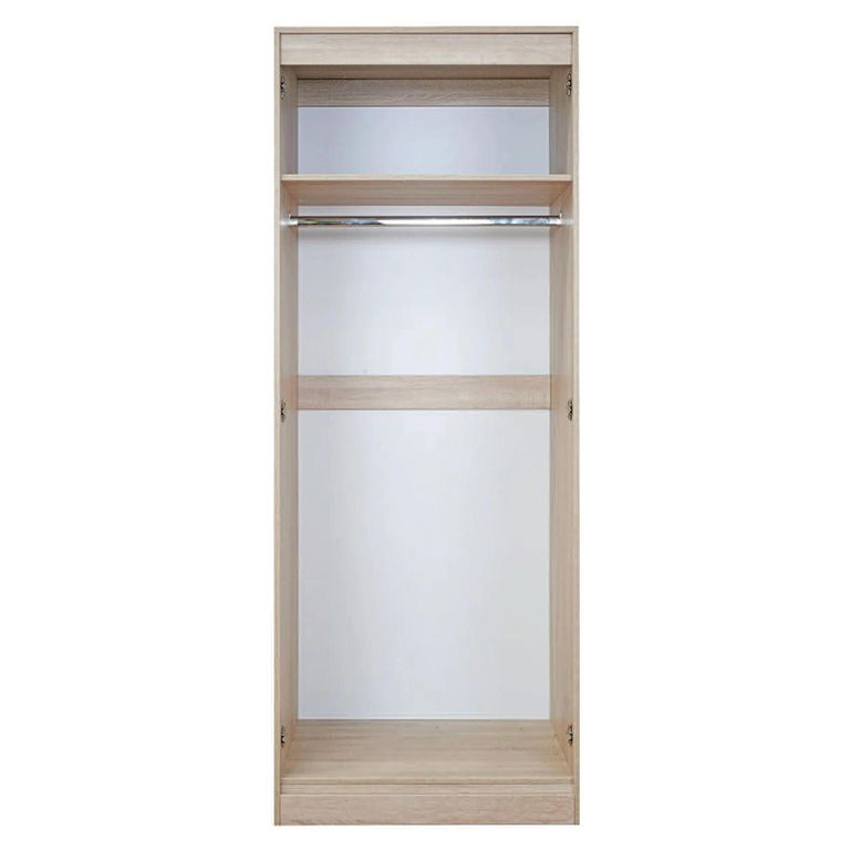 Monaco Wardrobe - 2 Door - Plain - Tall - Modern Oak
