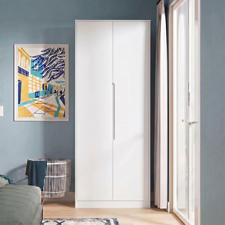 Monaco Wardrobe - 2 Door - Plain - Tall - White