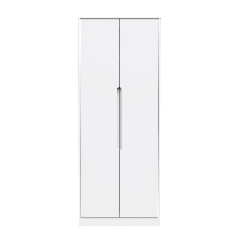Monaco Wardrobe - 2 Door - Plain - Tall - White