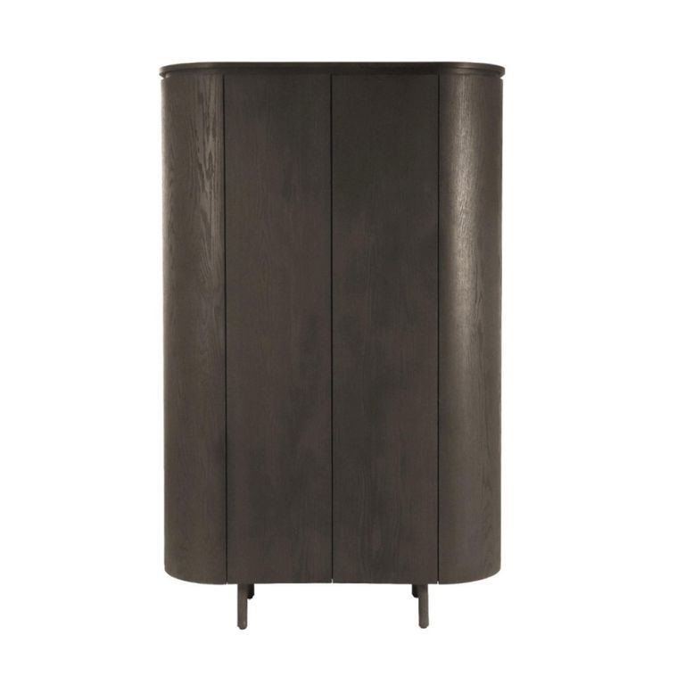 Tobago Curved Wardrobe - 2 Door - Espresso Oak