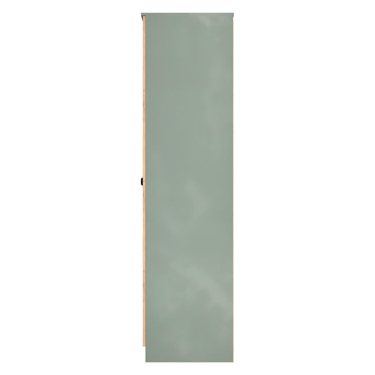 Bora Wardrobe - 2 Door - Gold Craft Oak and Reed Green
