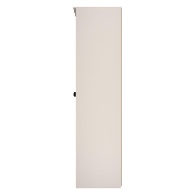 Bora Double Wardrobe - 1 Door - Open Shelf - Gold Craft Oak and Kashmir Matt