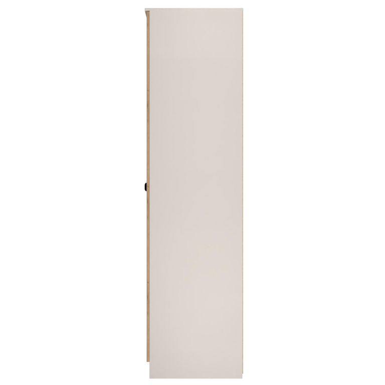 Bora Triple Wardrobe - 2 Door - Open Shelf - Gold Craft Oak and Kashmir Matt