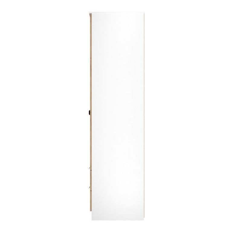 Bora Wardrobe - 2 Door - 2 Drawer - Gold Craft Oak and White Matt