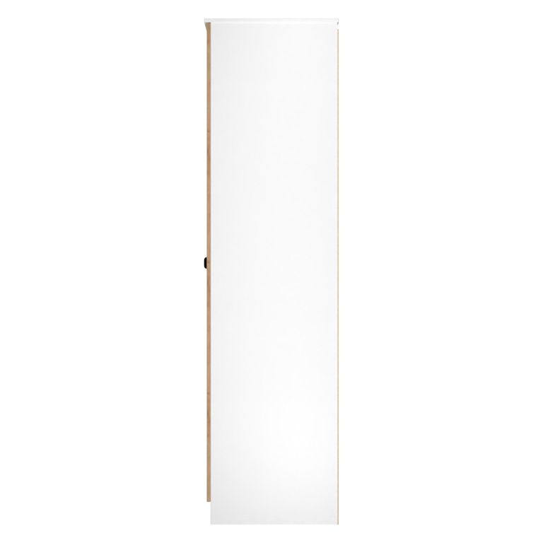 Bora Wardrobe - 2 Door - Gold Craft Oak and White Matt