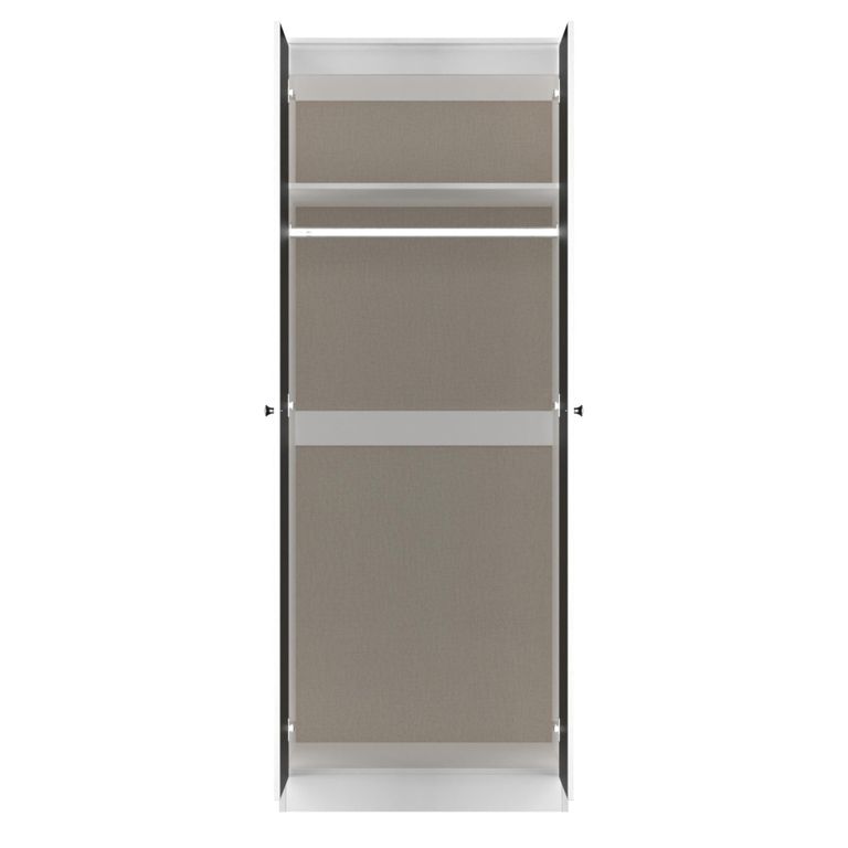 Yarmouth Wardrobe - 2 Door - Black Matt and White Matt