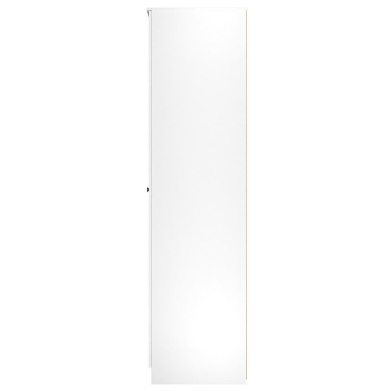Yarmouth Wardrobe - 3 Door - 1 Mirror - Black Matt and White Matt