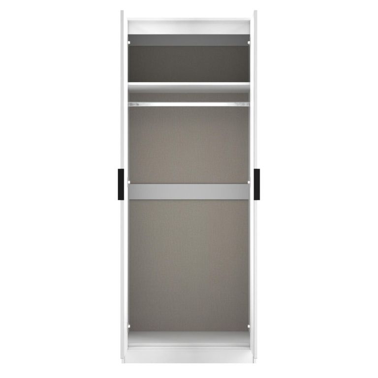 Fluted Wardrobe - 2 Door - White Matt