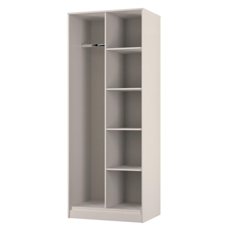 Fluted Wardrobe - Front Open Shelf - Kashmir Matt