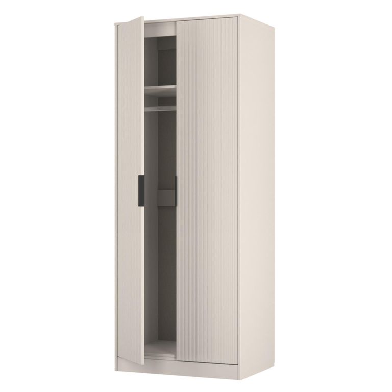 Fluted Wardrobe - 2 Door - Kashmir Matt