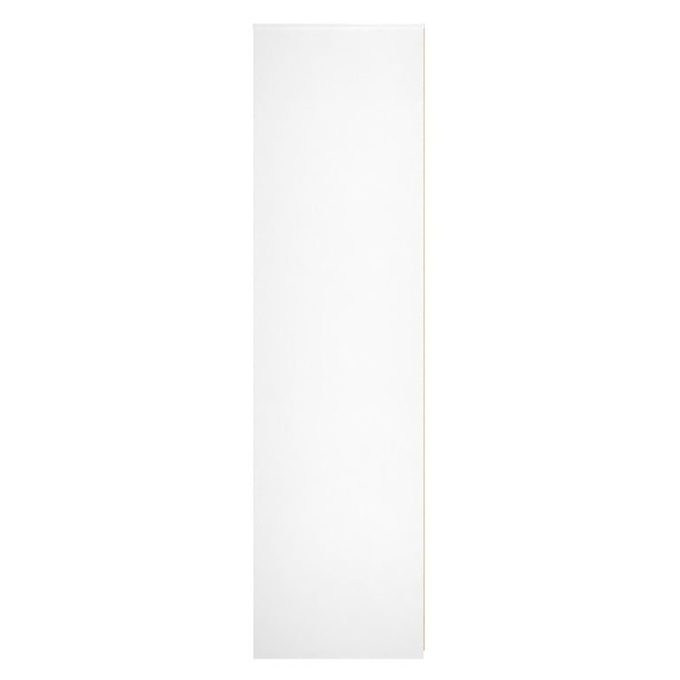 Fluted Wardrobe - Front Open Shelf - White Matt