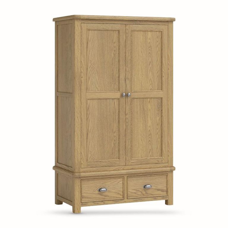 Dorchester Wardrobe - 2 Door - 2 Drawer - Rustic Oak