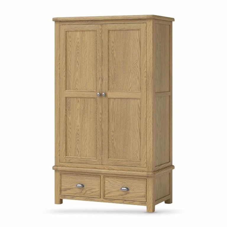 Dorchester Wardrobe - 2 Door - 2 Drawer - Rustic Oak