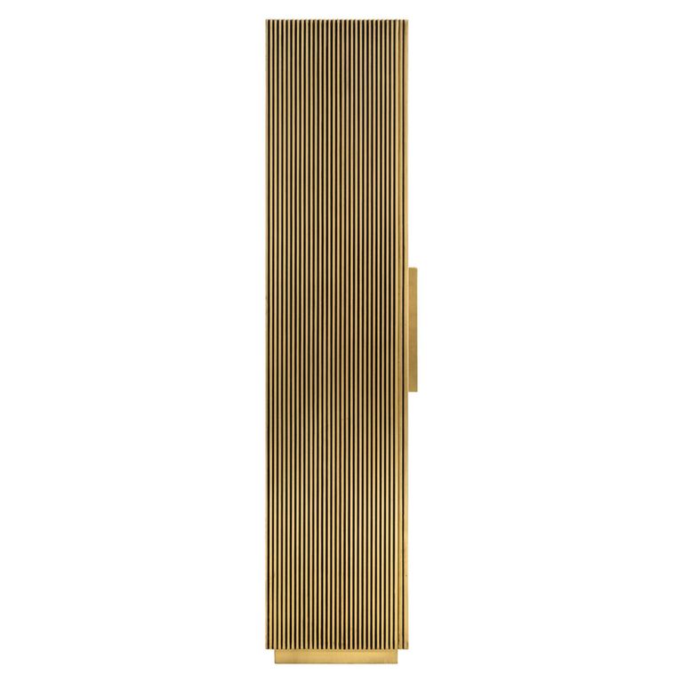 Ironville Brass Ribbed 2 Door Hall Cupboard