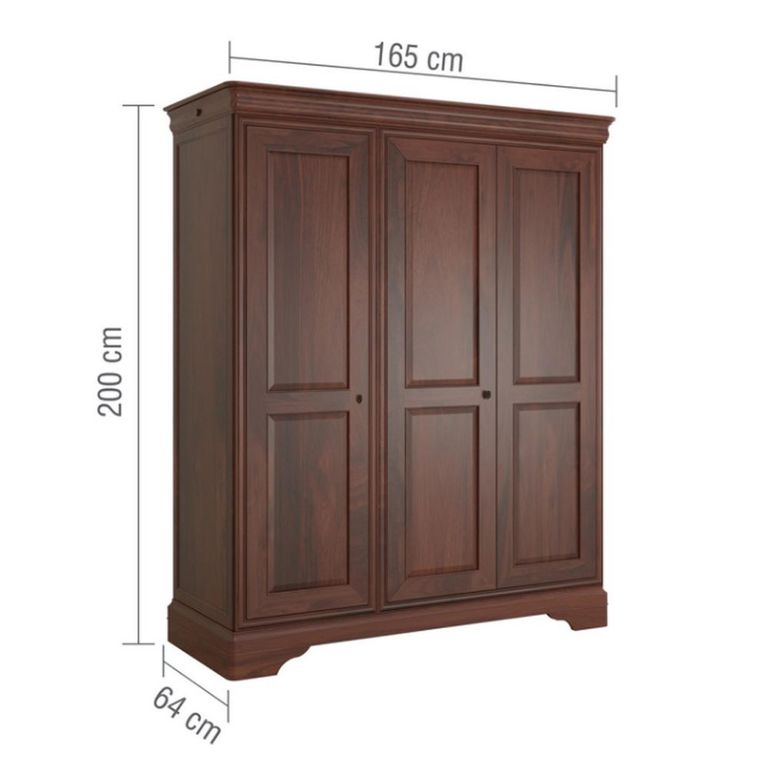 Antoinette Triple Wardrobe - 3 Door - Cherrywood