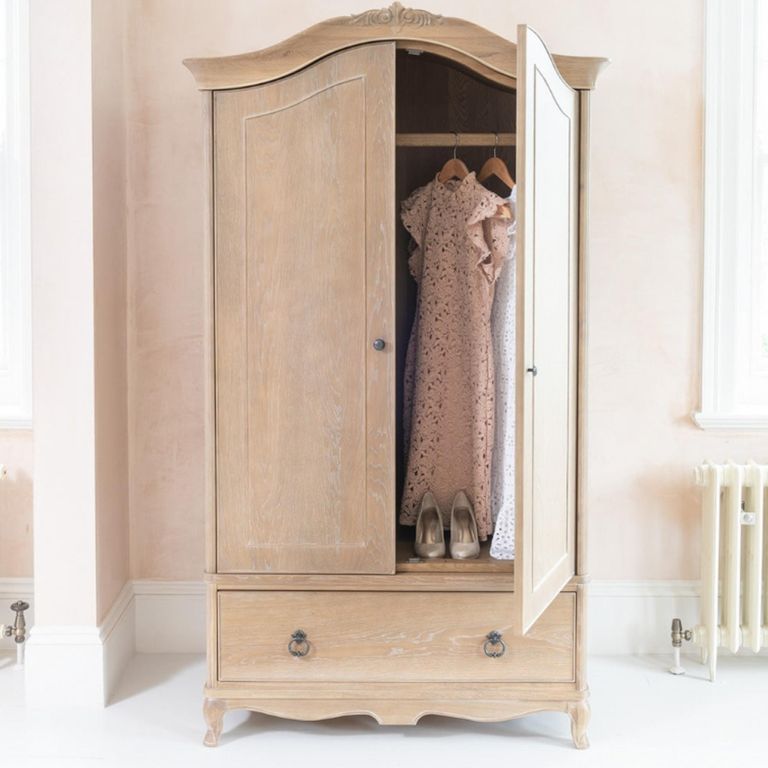 Camille Wardrobe - 2 Door - 1 Drawer - Grey Oak