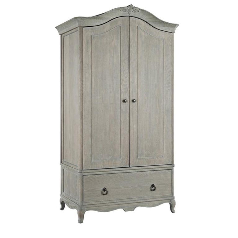 Camille Wardrobe - 2 Door - 1 Drawer - Grey Oak