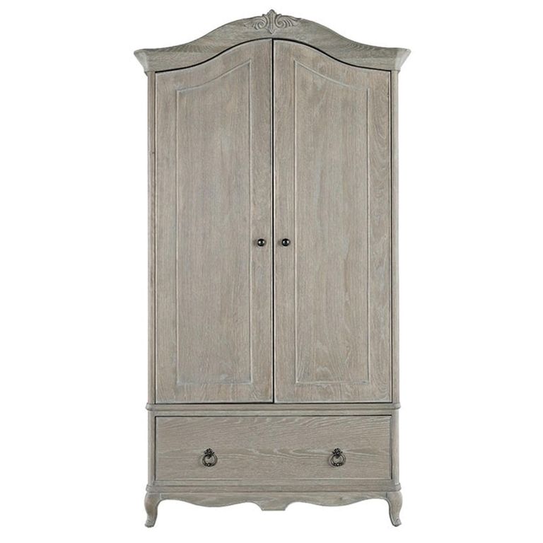 Camille Wardrobe - 2 Door - 1 Drawer - Grey Oak