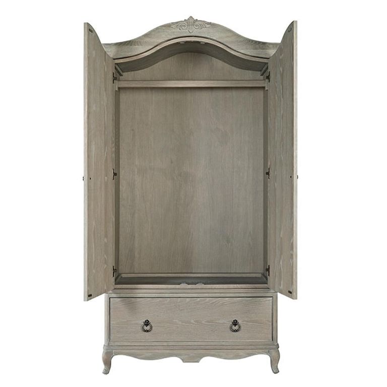 Camille Wardrobe - 2 Door - 1 Drawer - Grey Oak