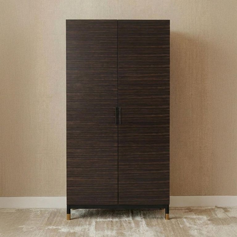 Bali Wardrobe - 2 Door - Dark Ebony Veneer