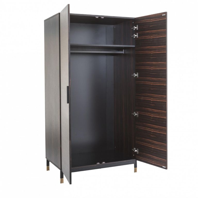 Bali Wardrobe - 2 Door - Dark Ebony Veneer