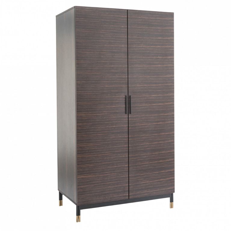 Bali Wardrobe - 2 Door - Dark Ebony Veneer